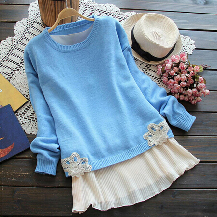Long-sleeved Round Neck Loose Knit Sweater Jacket Ax101201ax
