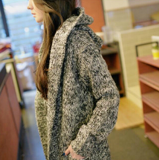 Hooded Knit Cardigan Sweater Jacket Ax110206ax