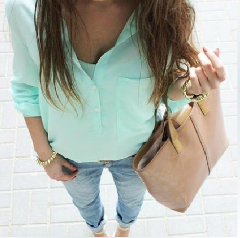 light green shirt outfit