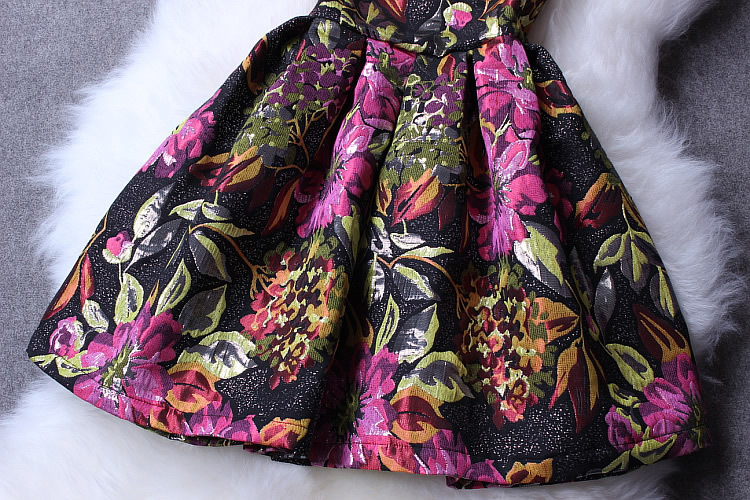 Fashion Embroidery Jacquard Sleeveless Dress Ax30403ax on Luulla