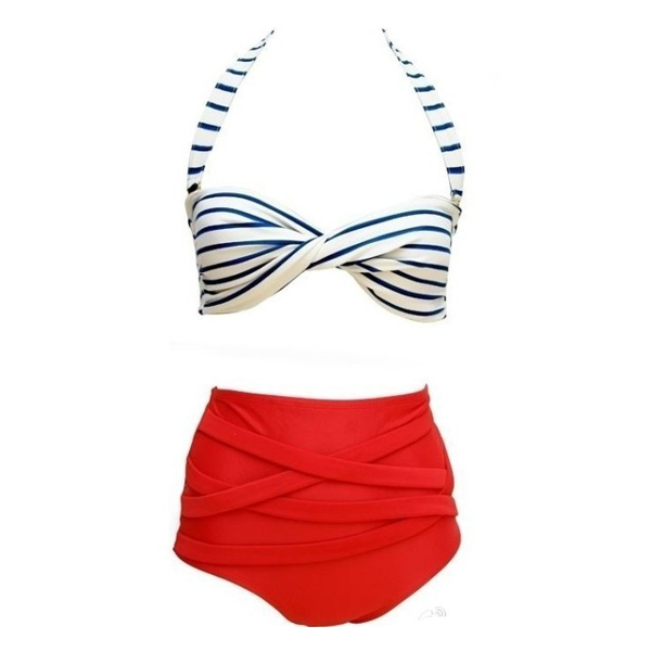 Swimsuit Swimwear Vintage Push Up High Waist Bikini Set Ax32901ax