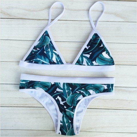 Fashion Sexy Print Bikini Swimsuit on Luulla