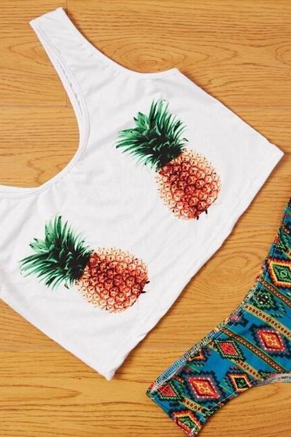 Fashion Printing Pineapple Bikini Swimwear Set