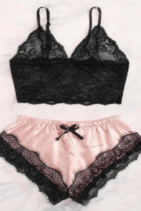 Sexy Lace Two Piece Set Underwear