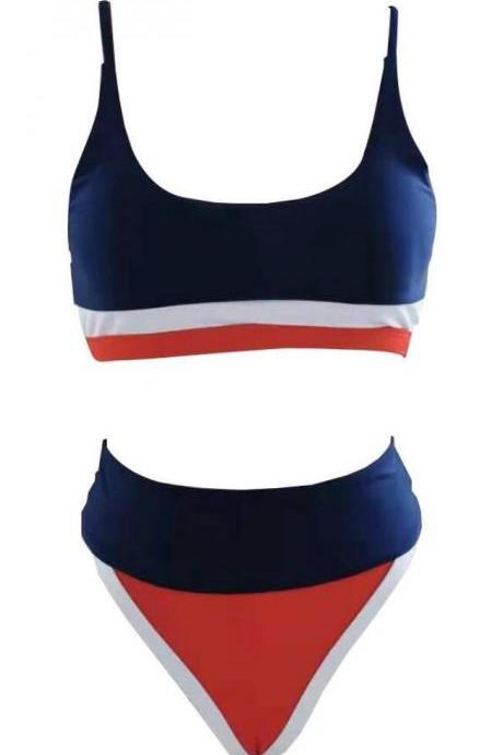 Sexy Solid Color Swimsuit Bikini Set Swimwear