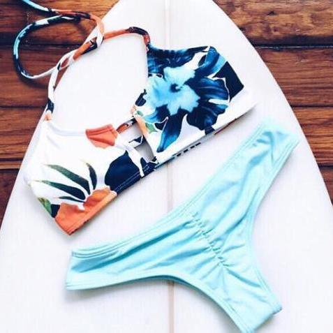 Fashion Print Bikini Swimwear Set on Luulla