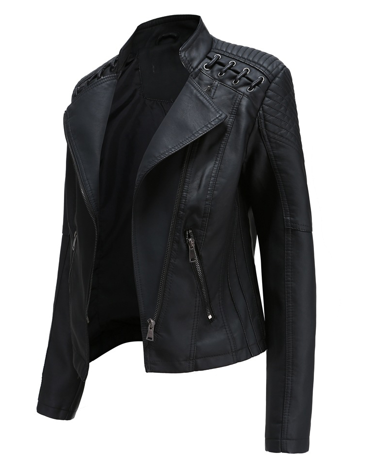 Women's Faux Leather Jacket Coat on Luulla